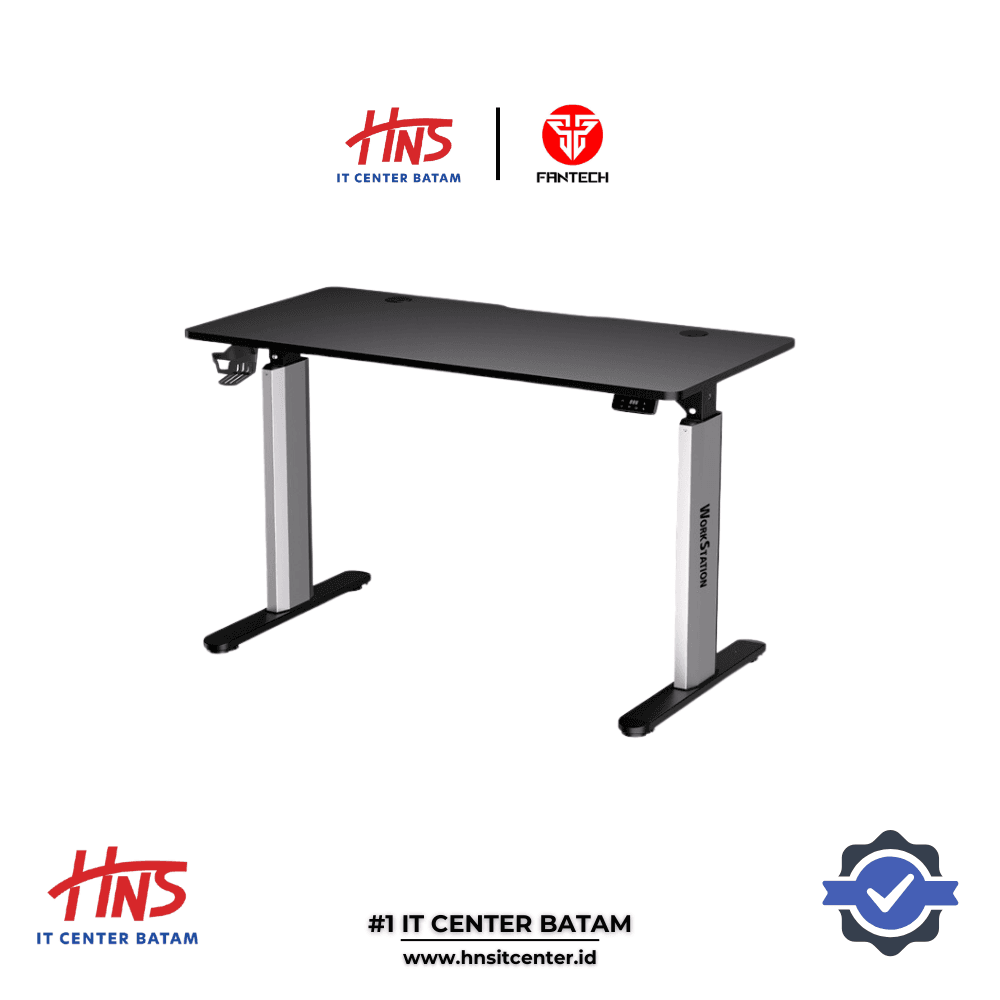 MEJA FANTECH WS414 WORKSTATION ADJUSTABLE RISING DESK (140 x 70 cm) BLACK