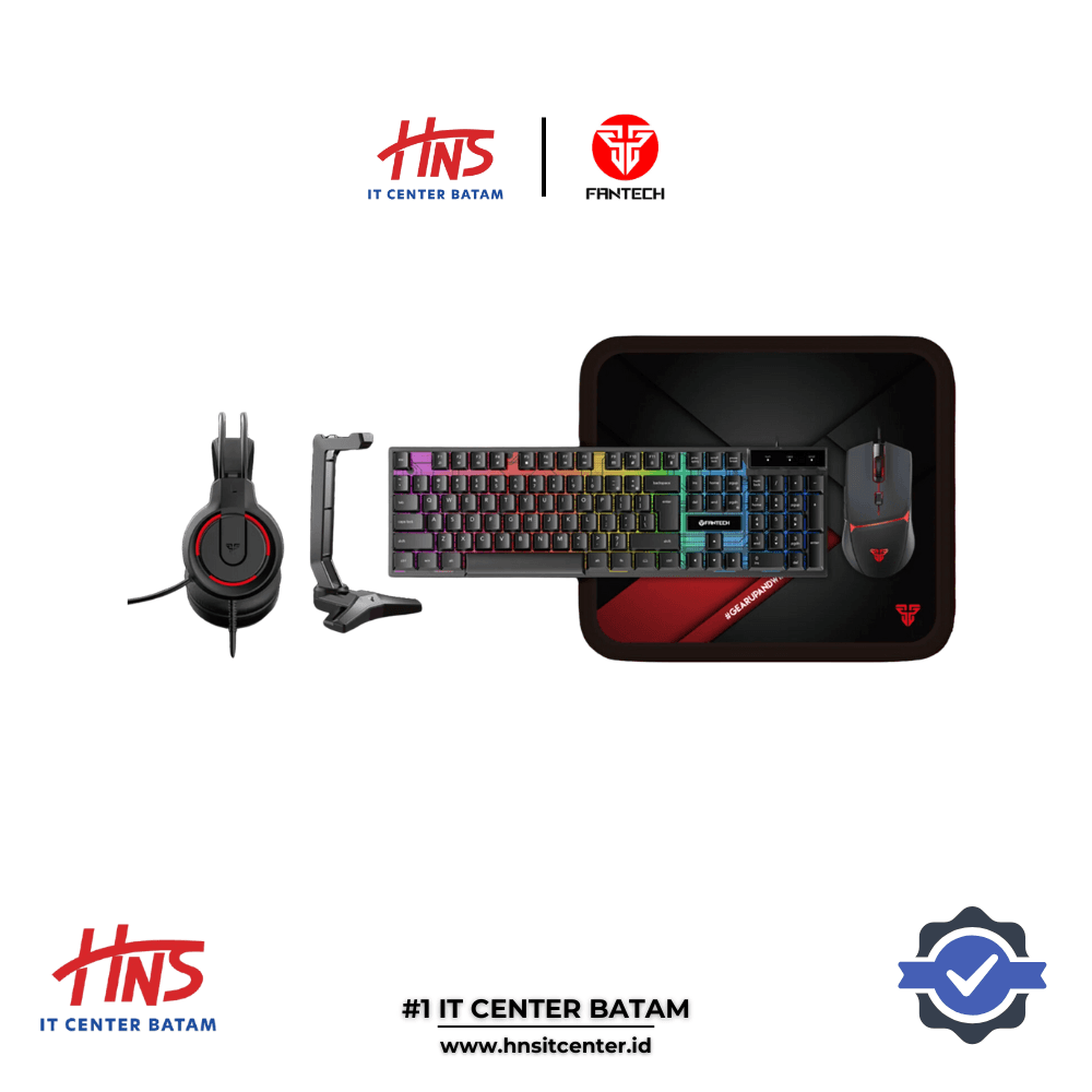 FANTECH POWER BUNDLE 5IN1 GAMING COMBO P51 (BLACK - PINK - WHITE)