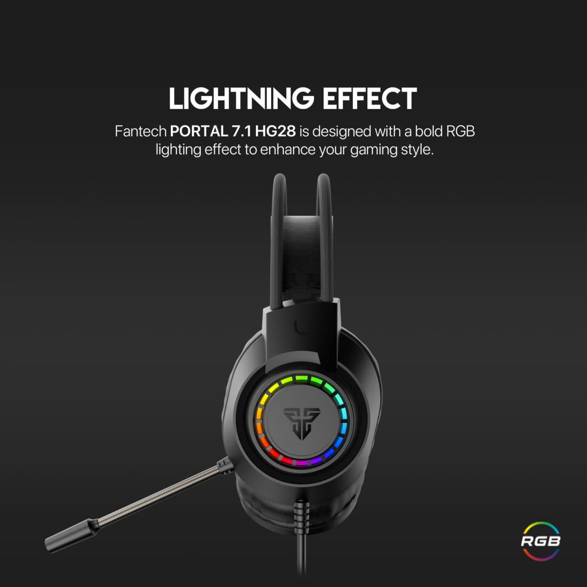 HEADSET FANTECH PORTAL 7.1 HG28 GAMING