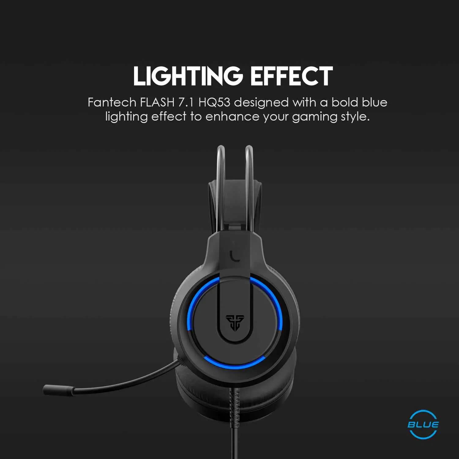 HEADSET FANTECH FLASH 7.1 HQ53 GAMING