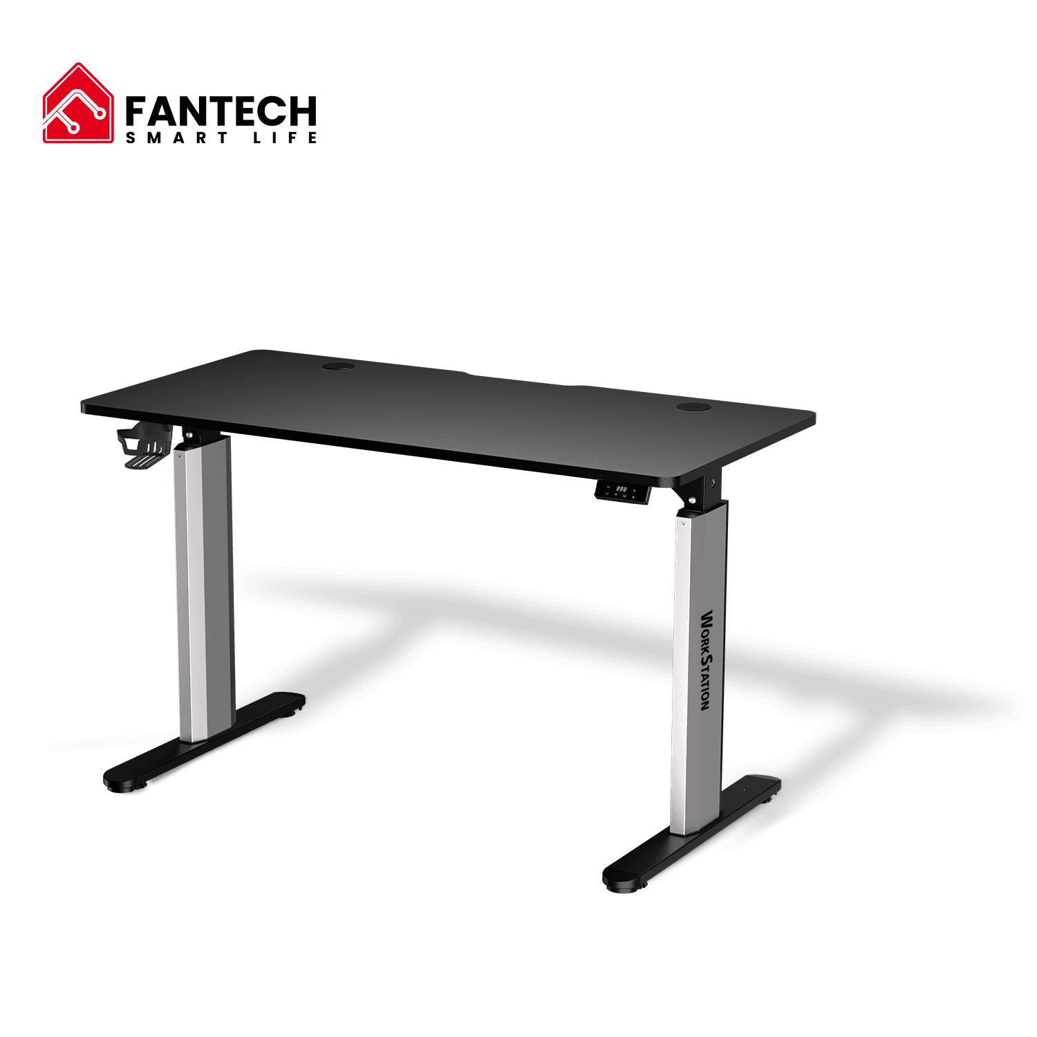 MEJA FANTECH WS414 WORKSTATION ADJUSTABLE RISING DESK (140 x 70 cm) BLACK