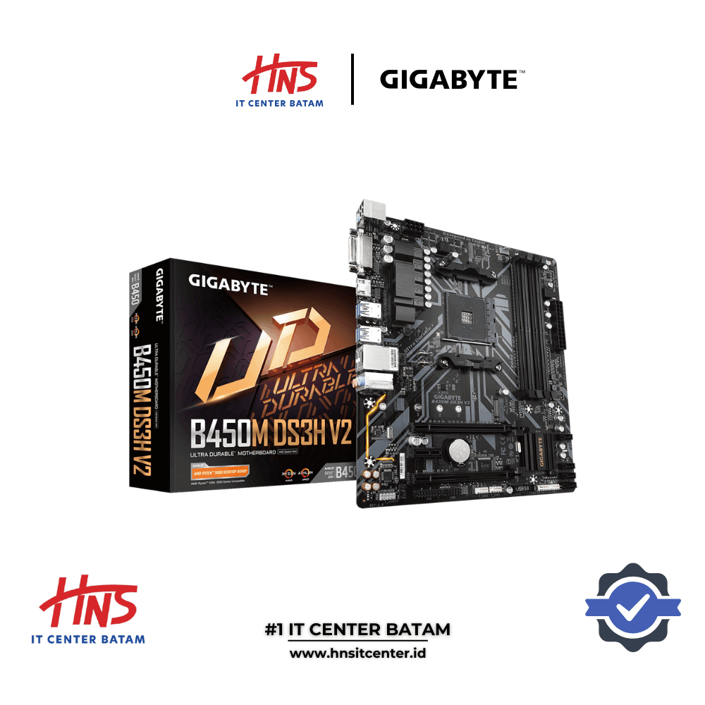 MOTHERBOARD GIGABYTE B450M DS3H V2 DDR4 AM4 - mAtx