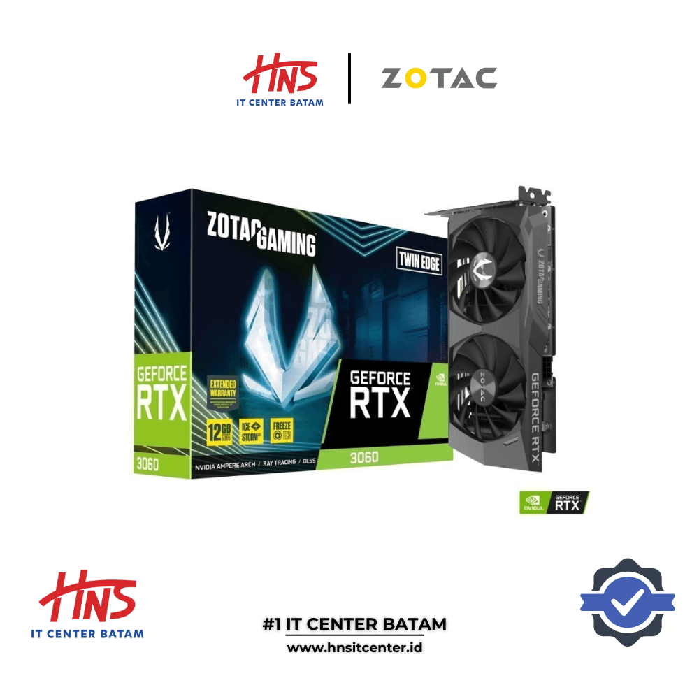 VGA CARD ZOTAC RTX 3060 12GB TWIN EDGE BLACK GDDR6