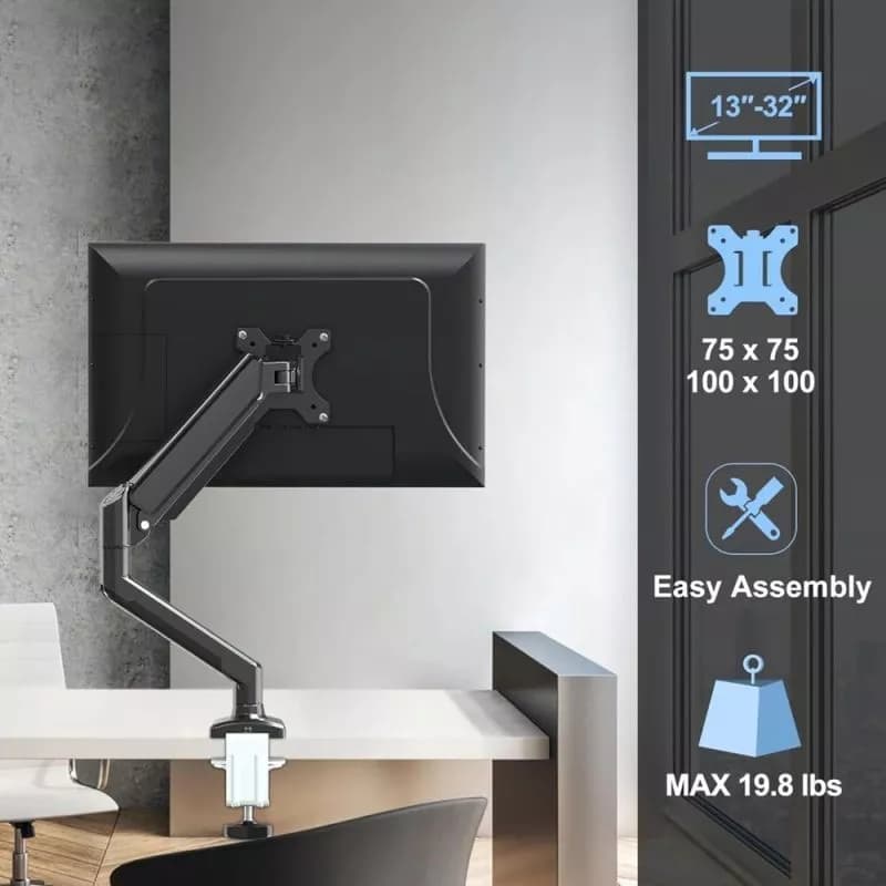 BRACKET MONITOR SINGLE M10 - 12W / MA03W (White) / MA03B (Black)