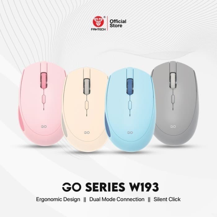 MOUSE FANTECH GO W193 WIRELESS OFFICE SILENT CLICK 2.4GHZ 1600DPI