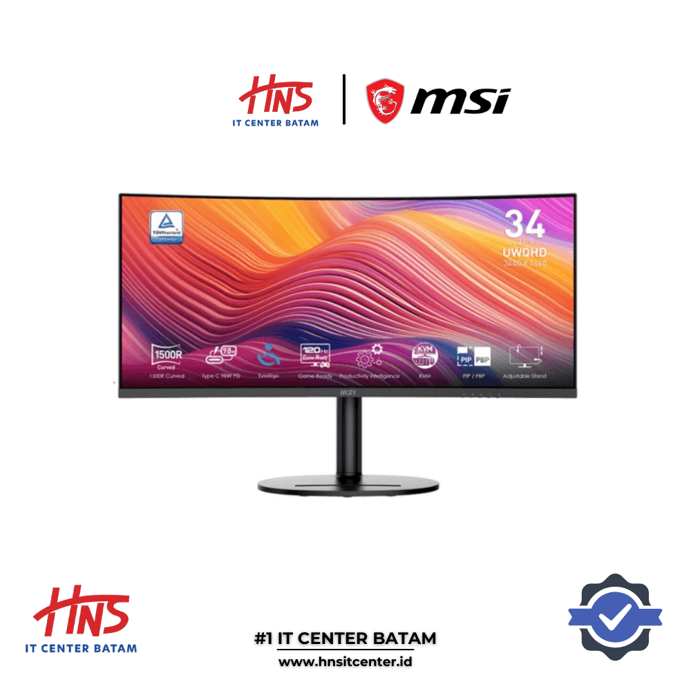 MONITOR MSI MODERN MD342CQP 34" CURVED VA UWQHD (3440x1440) 120Hz 100% sRGB