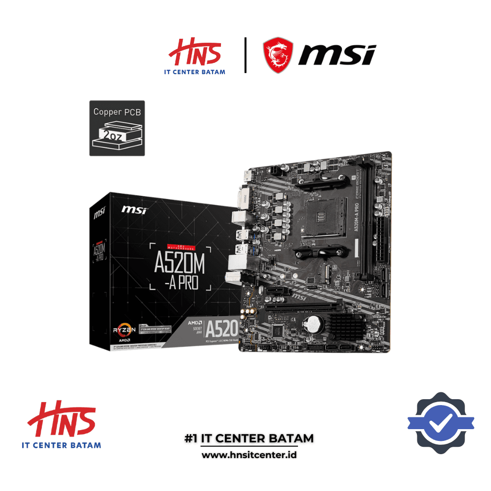 MOTHERBOARD MSI A520M-A PRO AM4 DDR4 - mAtx