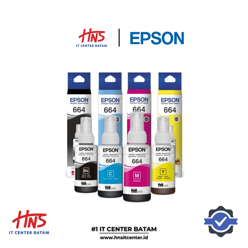 TINTA EPSON T664 ORIGINAL SERIES (BLACK - RED - CYAN - YELLOW)