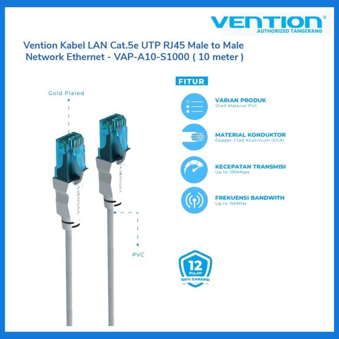 KABEL VENTION VAP-A10 LAN RJ45 Cat5e NETWORK ETHERNET UTP 1-20M