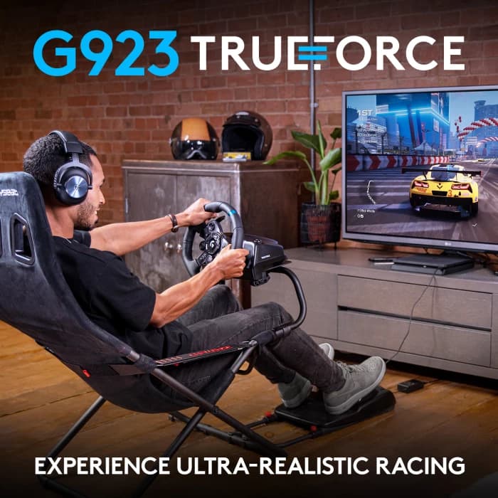 LOGITECH G923 TRUE FORCE STEERING WHEEL AND PEDALS FOR PC, PS4 AND PS5