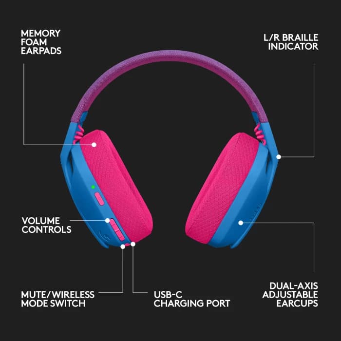 LOGITECH G435 HEADSET GAMING WIRELESS TRIPLE CONNECTION ULTRA-LIGHT