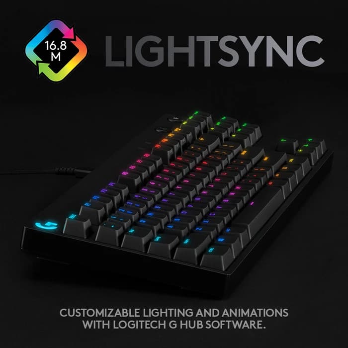 LOGITECH G PRO CLICKY KEYBOARD GAMING MECHANICAL TKL RGB
