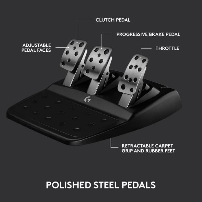 LOGITECH G923 TRUE FORCE STEERING WHEEL AND PEDALS FOR PC, PS4 AND PS5