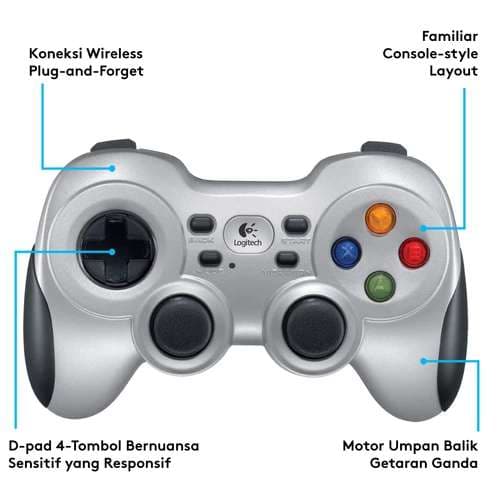 LOGITECH F710 GAMEPAD WIRELESS UNTUK PC DAN ANDROID TV