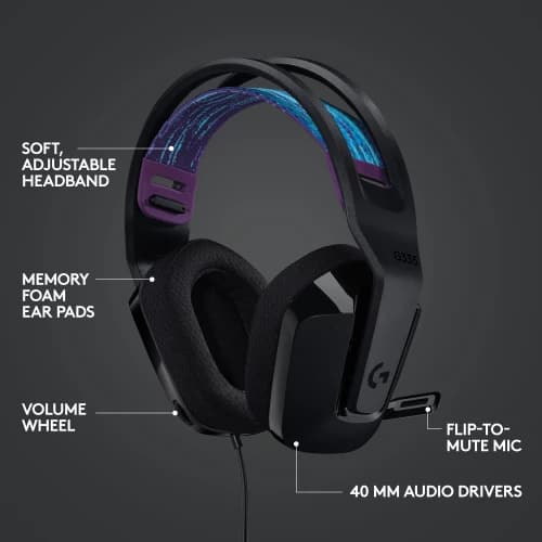 LOGITECH G335 7.1 LIGHTSPEED WIRED GAMING HEADSET