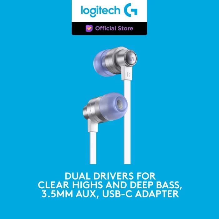 LOGITECH G333 IN-EAR EARPHONE GAMING MOBILE TYPE C ADAPTER