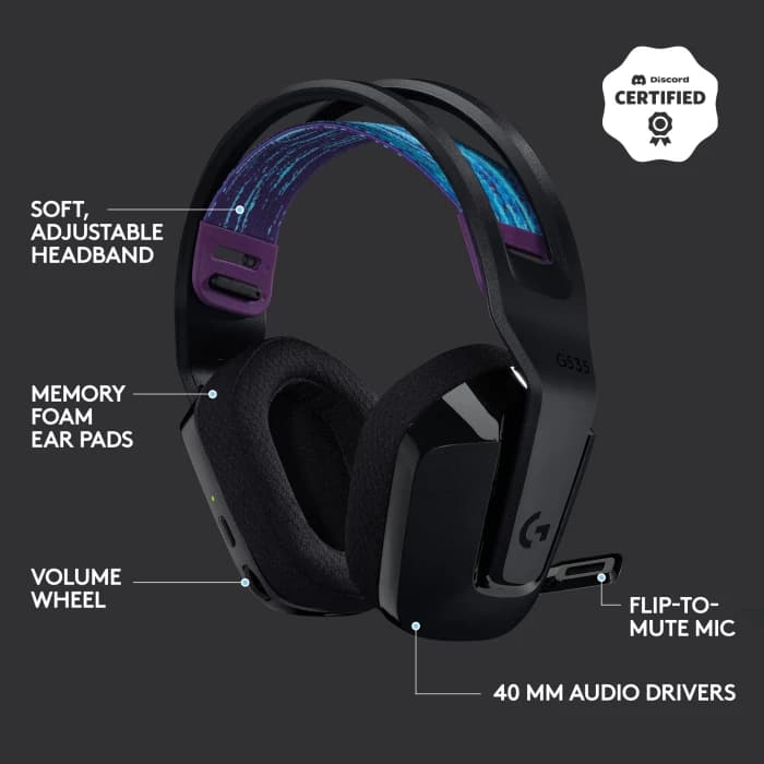 LOGITECH G535 LIGHTSPEED WIRELESS GAMING HEADSET