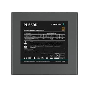 POWER SUPPLY DEEPCOOL PL550D 550W 80+ BRONZE FLAT CABLE - NON MODULAR