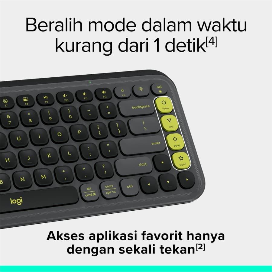 KEYBOARD LOGITECH POP ICON KEYS BLUETOOTH WIRELESS GARANSI RESMI