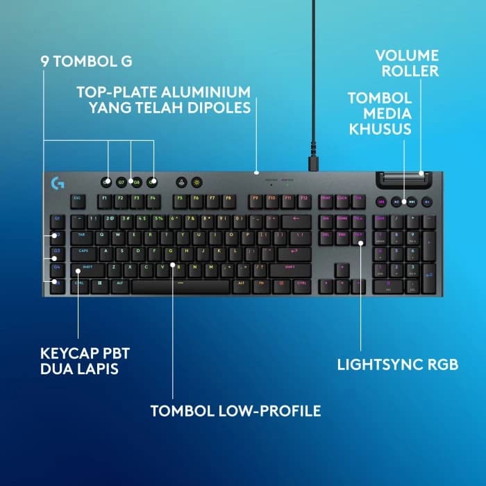 LOGITECH G915 X LOW PROFILE KEYBOARD GAMING WIRED
