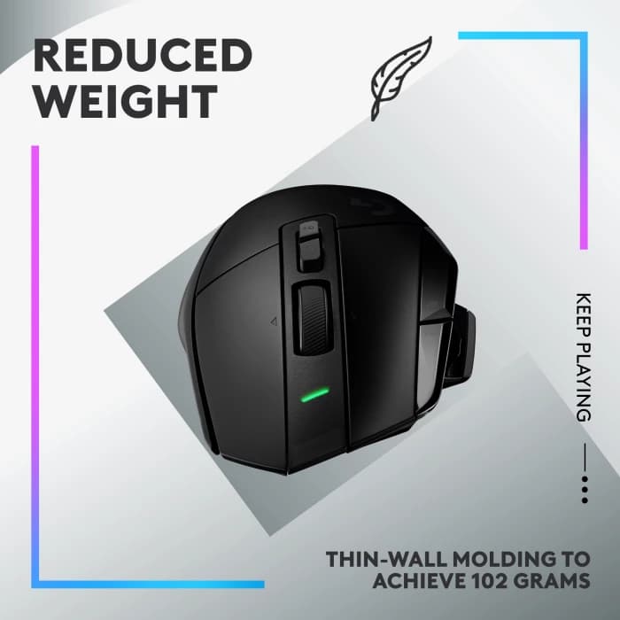 MOUSE LOGITECH G502 X LIGHTSPEED MOUSE GAMING WIRELESS HERO 25K DPI - BLACK