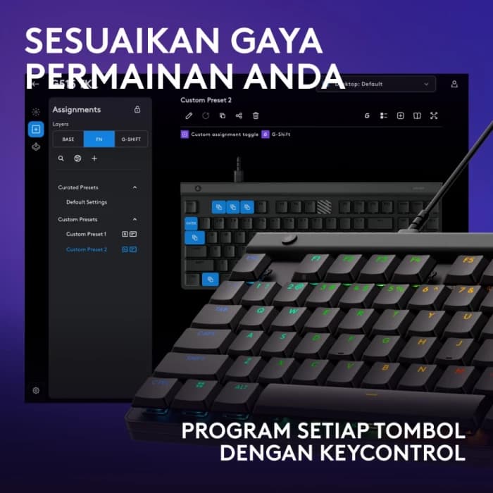 LOGITECH G515 TKL WIRED GAMING KEYBOARD TACTILE