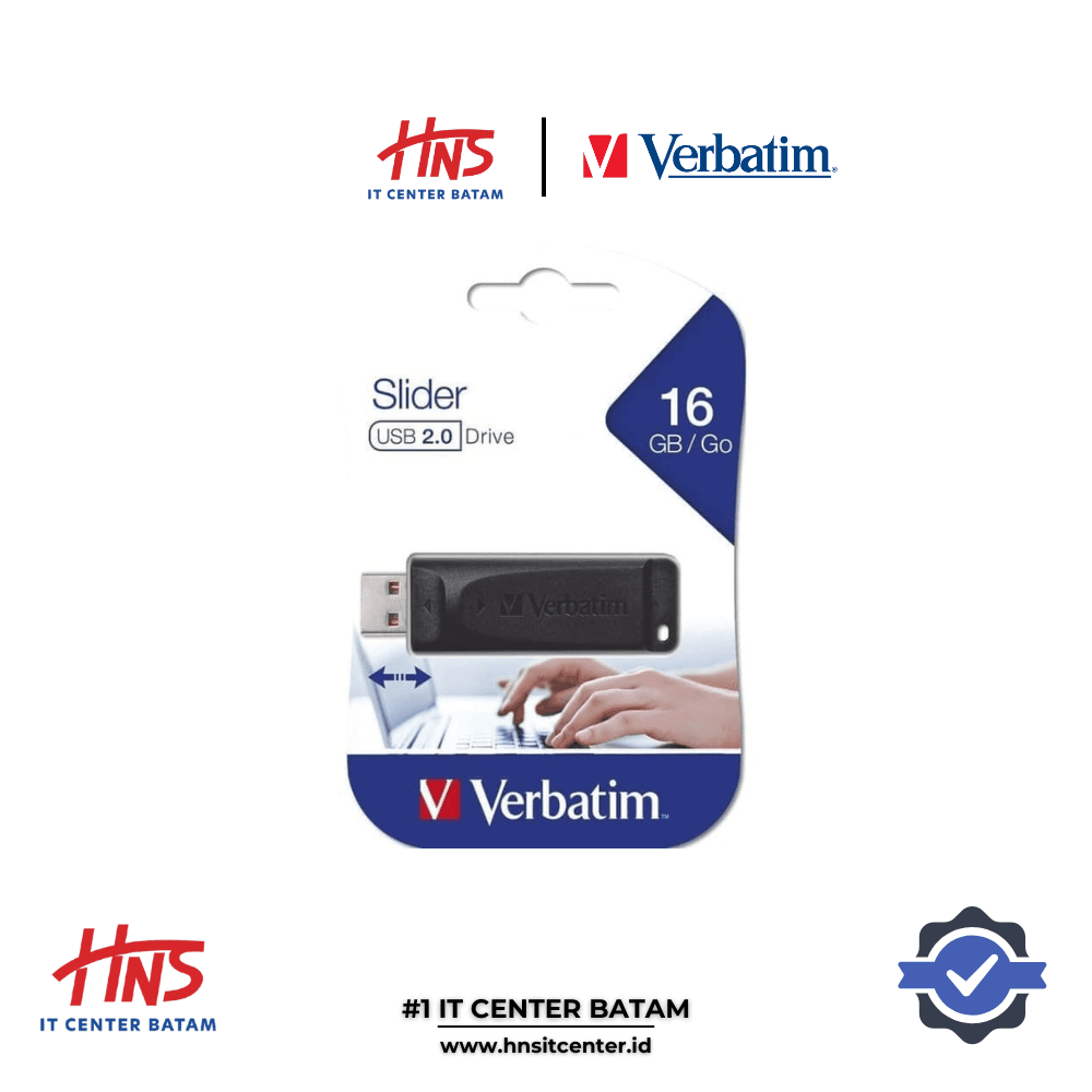 FLASHDISK VERBATIM SLIDER USB 2.0 DRIVE 16-64GB