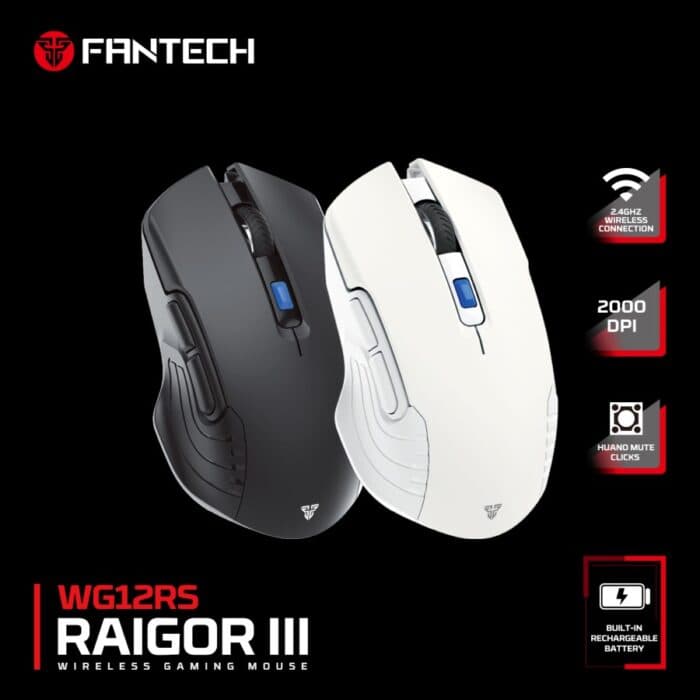 FANTECH WG12RS RAIGOR III MOUSE RECHARGEABLE WIRELESS