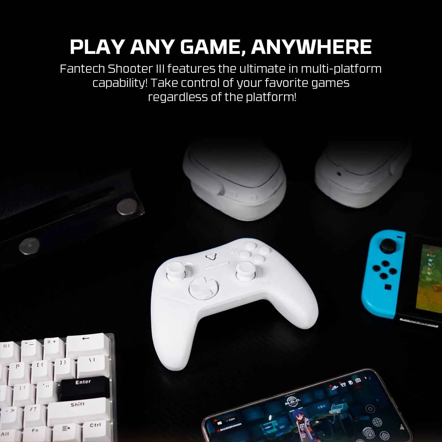 GAMEPAD FANTECH WGP13S WIRED TYPE C + 2.4 GHZ WIRELESS CONNECTION
