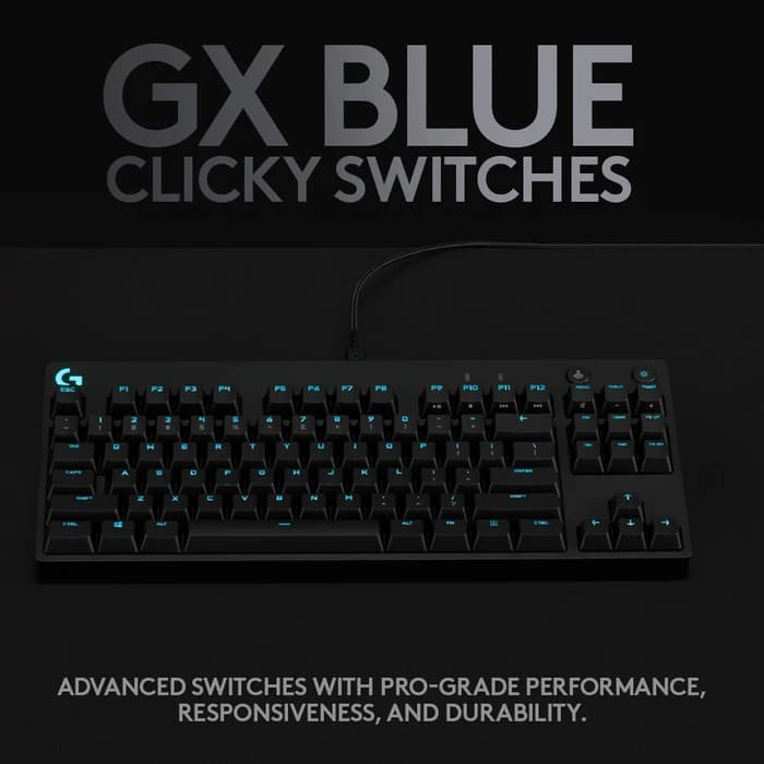 LOGITECH G PRO CLICKY KEYBOARD GAMING MECHANICAL TKL RGB