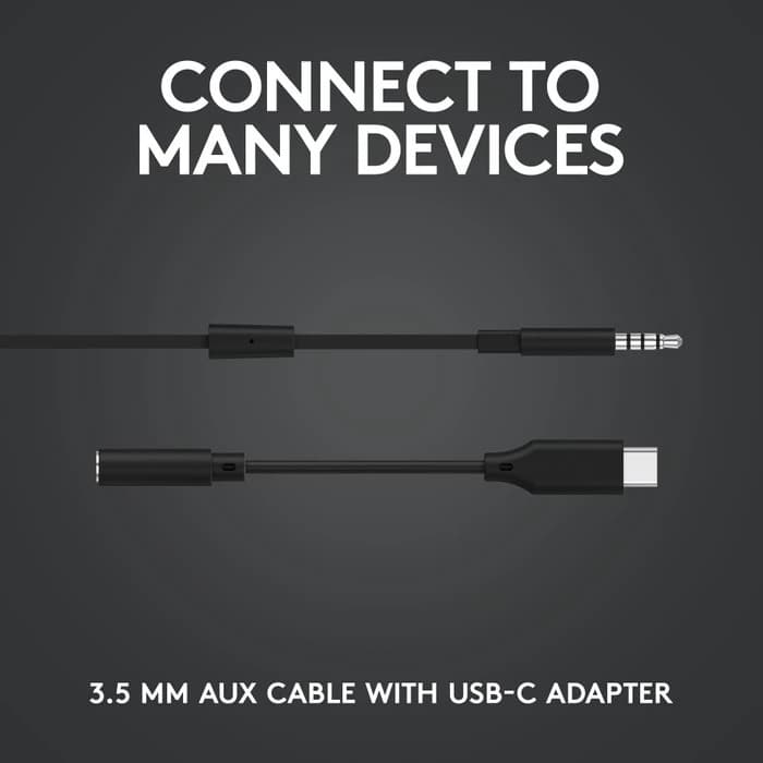 LOGITECH G333 IN-EAR EARPHONE GAMING MOBILE TYPE C ADAPTER