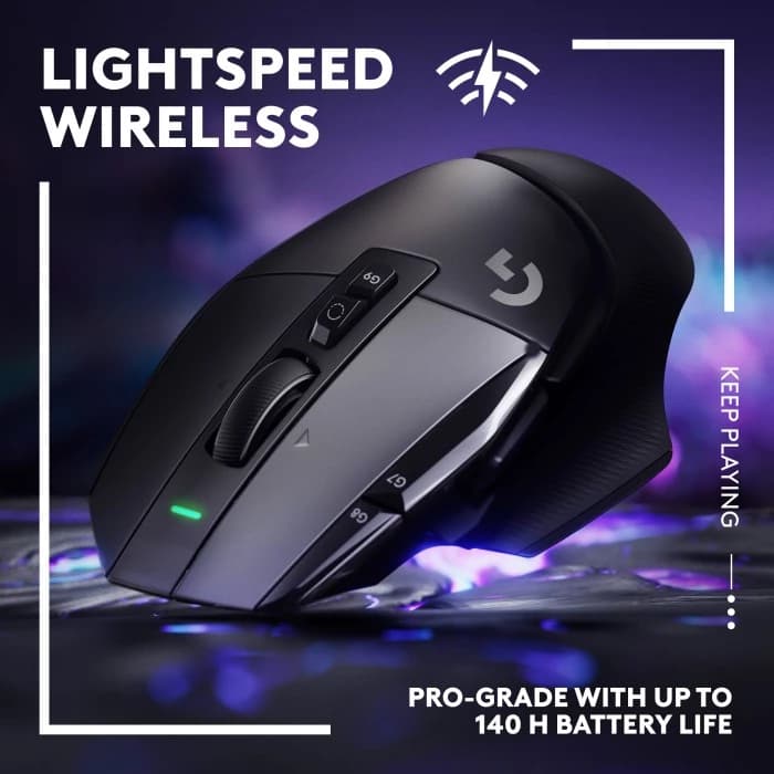 MOUSE LOGITECH G502 X LIGHTSPEED MOUSE GAMING WIRELESS HERO 25K DPI - BLACK