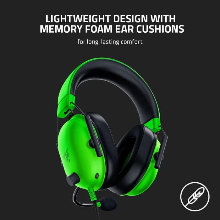 RAZER HEADSET BLACKSHARK V2 X GREEN GARANSI RESMI INDONESIA