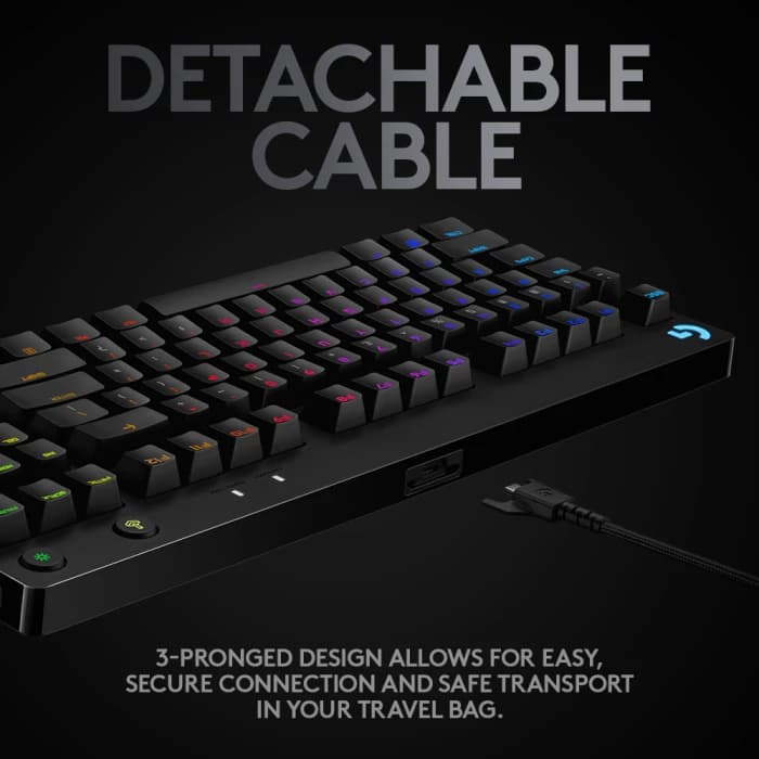 LOGITECH G PRO CLICKY KEYBOARD GAMING MECHANICAL TKL RGB