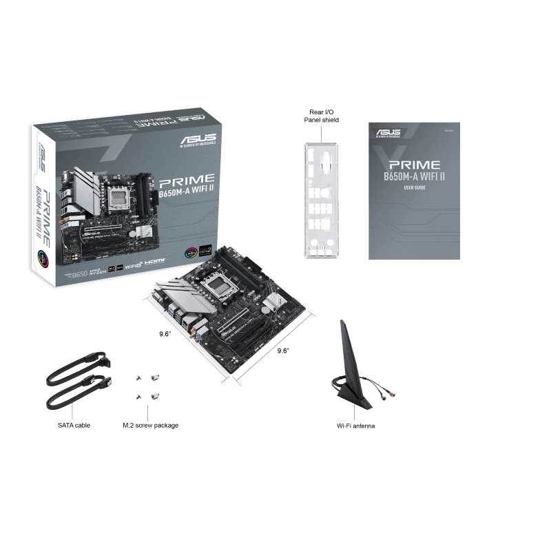 MOTHERBOARD ASUS PRIME B650M-A II WIFI AM5 - mATX
