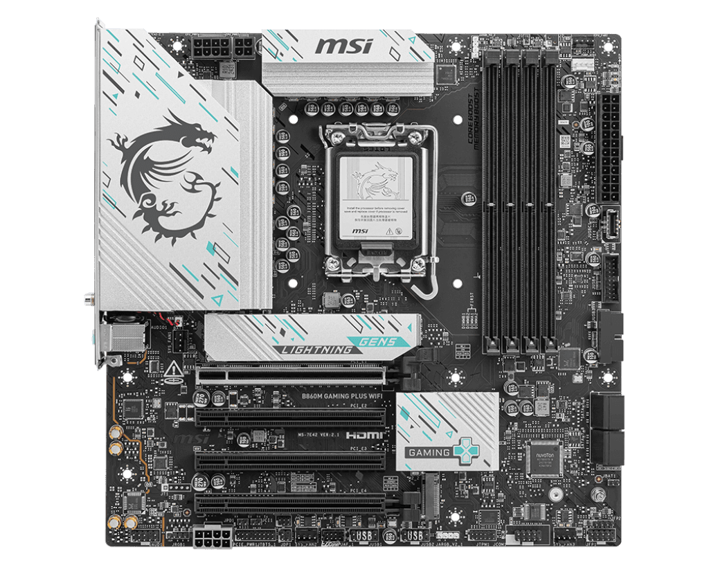 MOTHERBOARD MSI GAMING B860M PLUS WIFI LGA1851 DDR5 - mATX