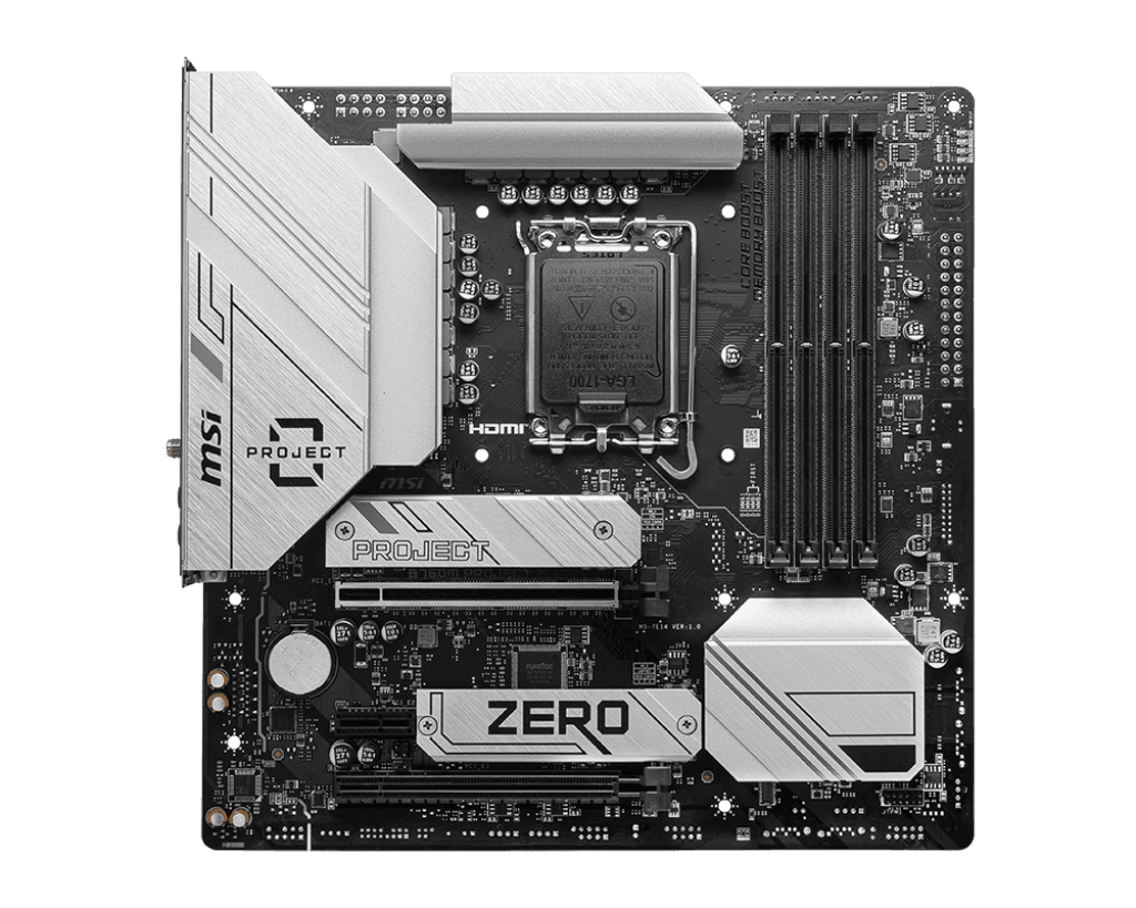 MOTHERBOARD MSI B760M PROJECT ZERO LGA1700 DDR5 - mATX