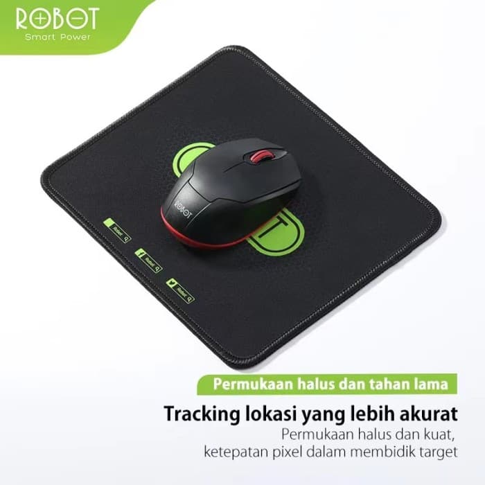 MOUSEPAD ROBOT RP01 BLACK 18cm x 22cm