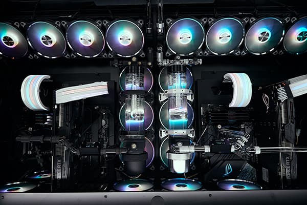 MEJA GAMING LIAN LI DK-05F BLACK DUAL SYSTEM MOTORIZED DESK PC