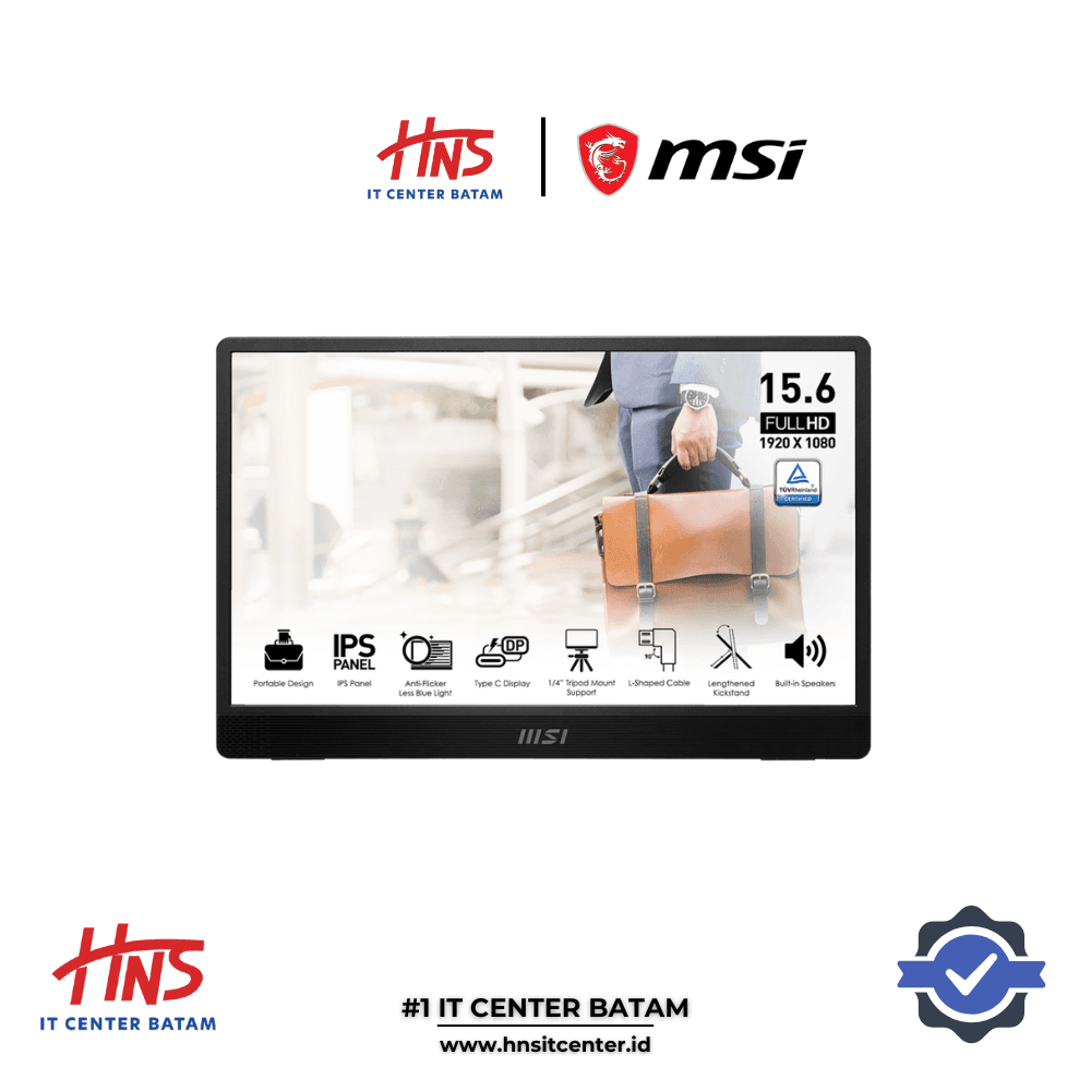 MONITOR MSI PRO MP161 E2 15.6" PORTABLE IPS FHD (1920x1080) 60Hz