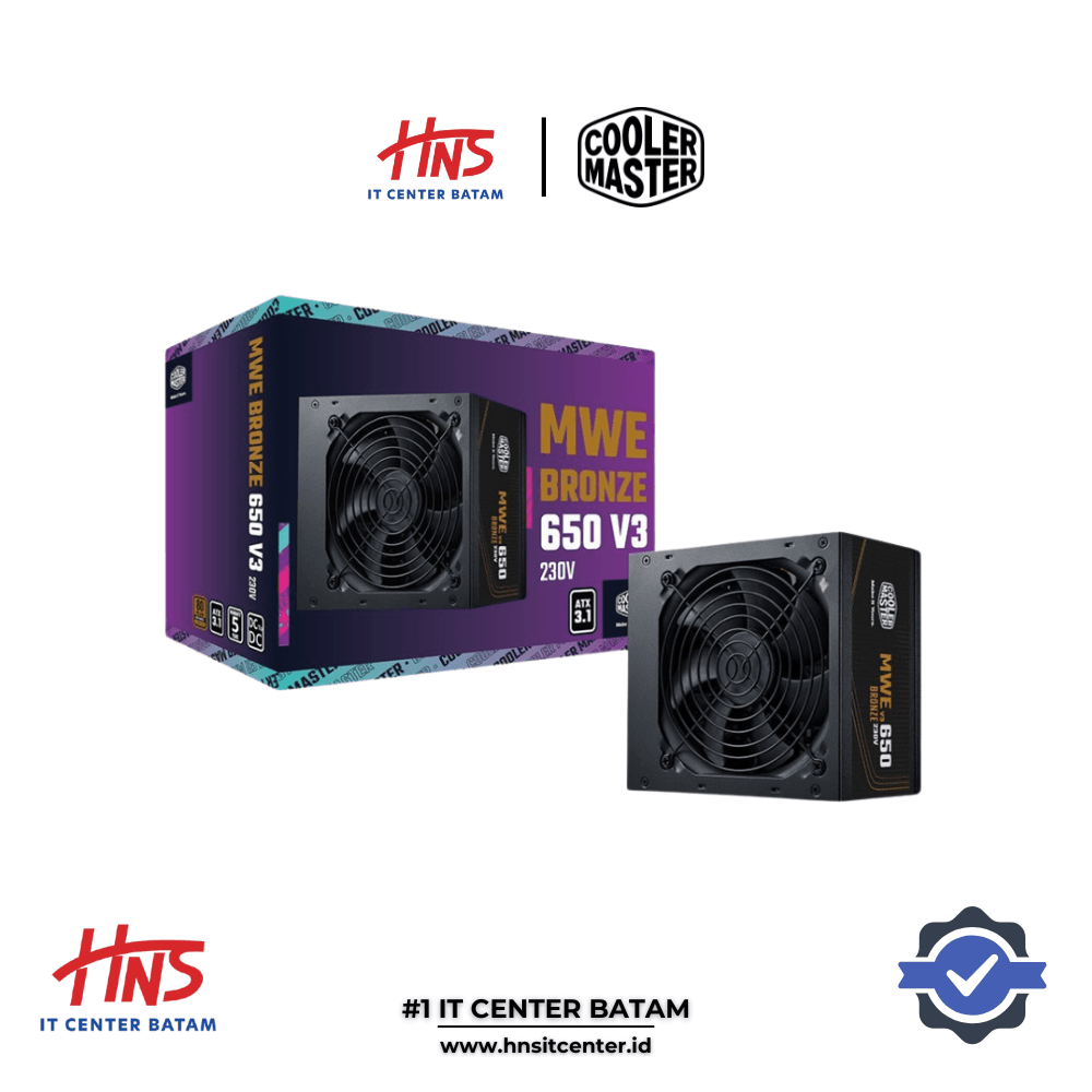 POWER SUPPLY COOLER MASTER MWE BRONZE 650W V3 80+ BRONZE - NON MODULAR