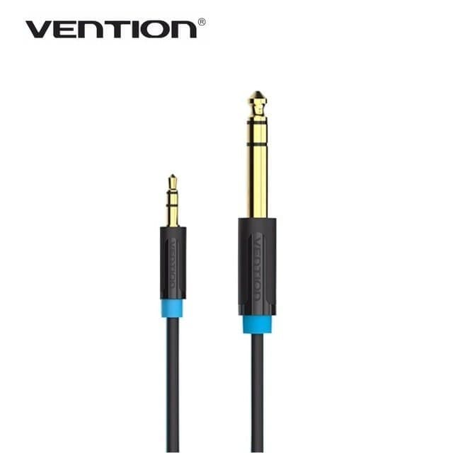 VENTION 3.5mm TRS MALE TO 6.35mm MALE AUDIO CABLE 1.5M - 2M BLACK (BABBG BABBH)