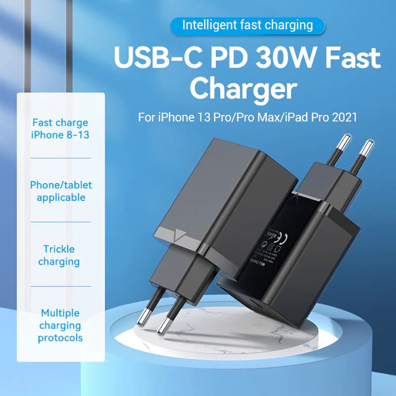 VENTION WALL CHARGER 30W PD FAST CHARGING USB-C (FAIB0-EU FAIW0-EU)