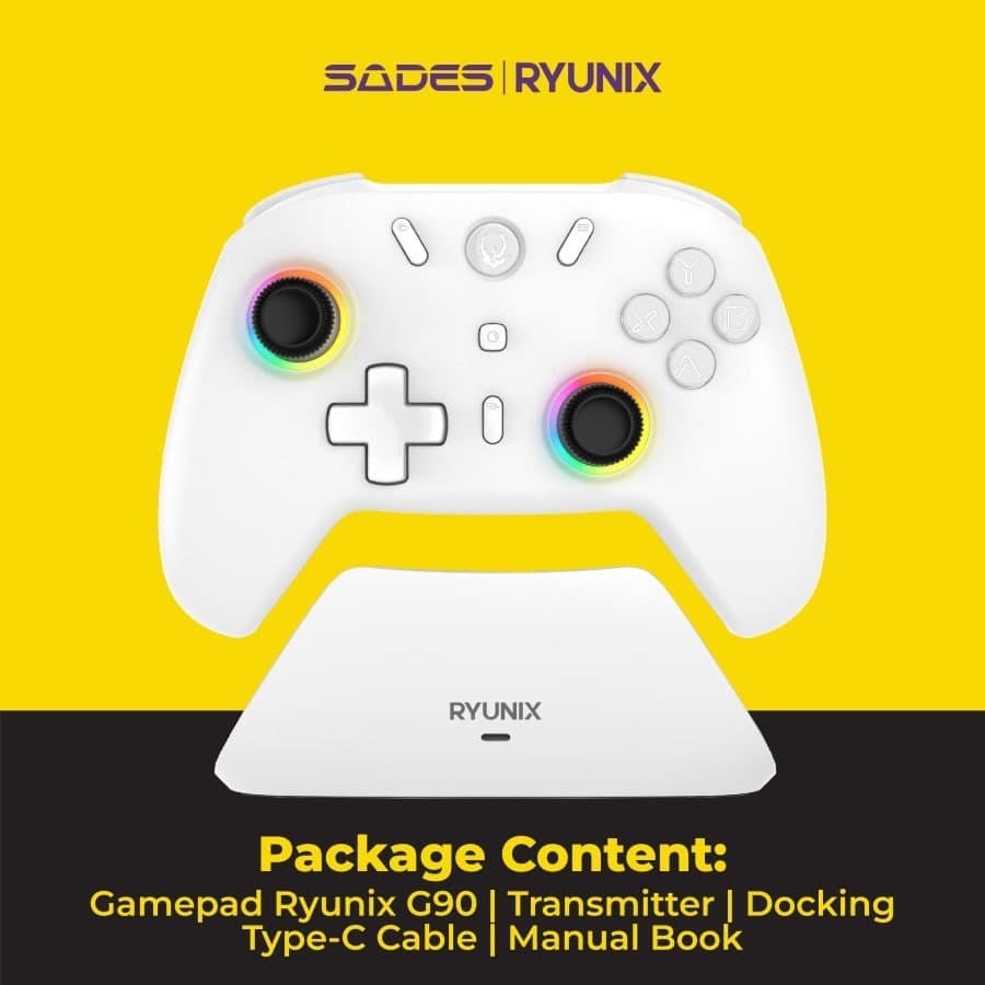 GAMEPAD SADES RYUNIX GP WIRELESS 2.4 GHz G90 RY-ACC (G90BL G90W)