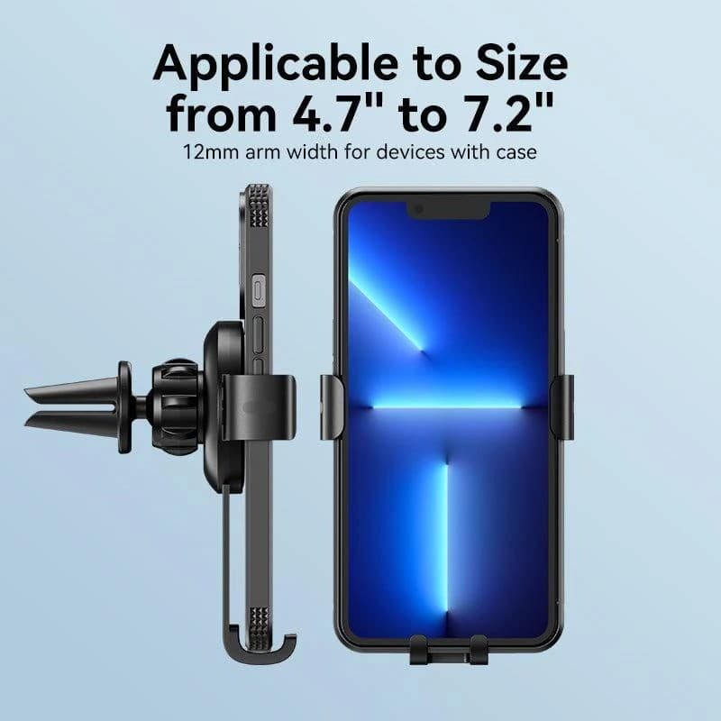 VENTION AUTO-CLAMPING CAR PHONE MOUNT WITH DUCKBILL CLIP BLACK SQUARE FASHION TYPE (KCTB0)