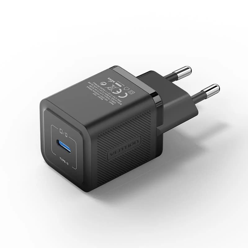 VENTION 1-PORT USB-C GaN CHARGER (20W) EU-Plug (FEPB0-EU FEPL0-EU FEPP0-EU FEVH0-EU)