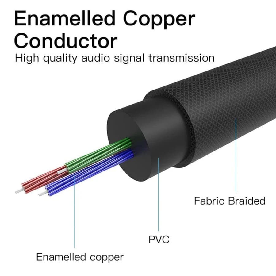 VENTION 3.5mm MALE TO MALE AUDIO CABLE 1M BLACK ALUMUNIUM ALLOY TYPE 1M-3M (BAXBF BAXBG BAXBH BAXBI)