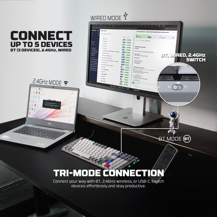 KEYBOARD FANTECH MECHANICAL SUPER MAXFIT AIR MK915 & MK916 TRI CONNECTION