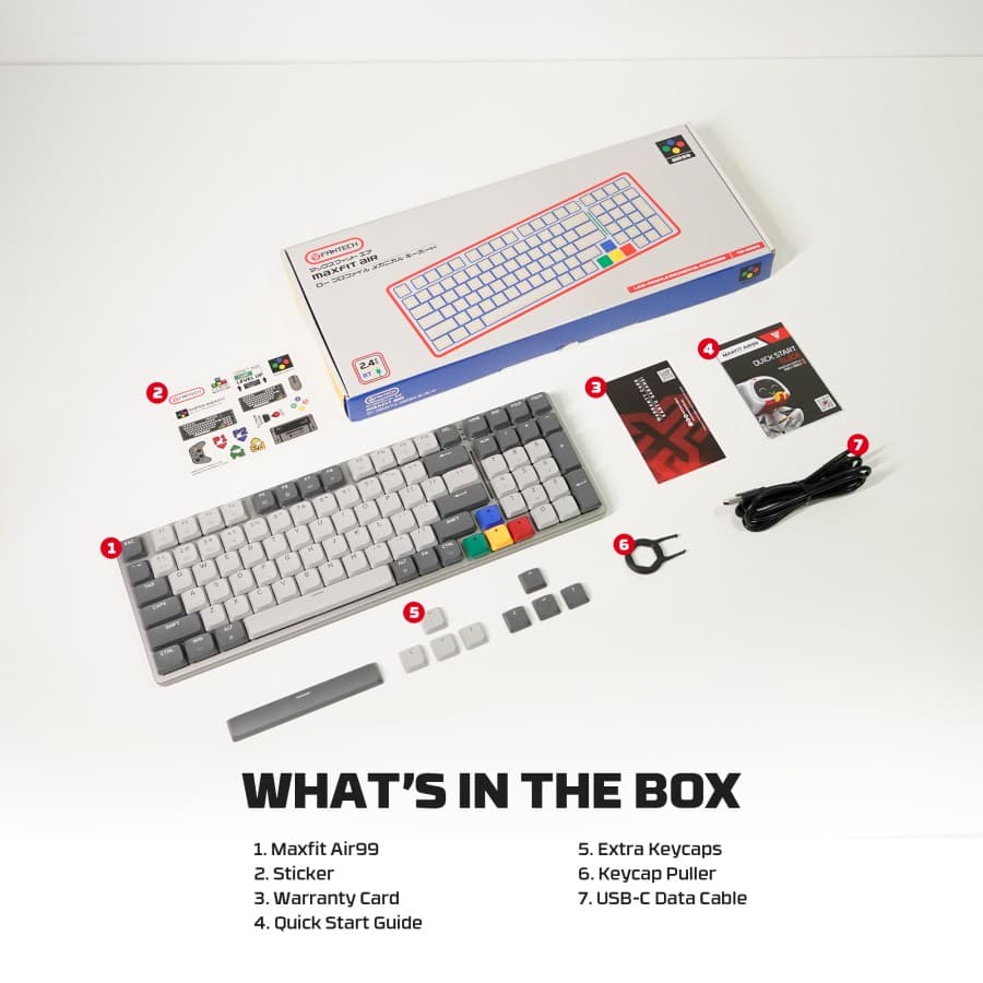 KEYBOARD FANTECH MECHANICAL SUPER MAXFIT AIR MK915 & MK916 TRI CONNECTION