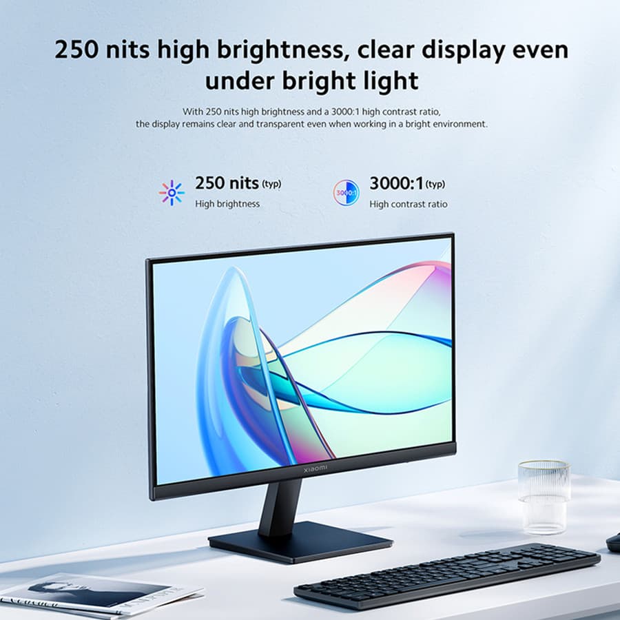 MONITOR XIAOMI A22i 22" FLAT VA FHD (1920x1080) 75Hz 99% sRGB - (A22FAB-RAGL)